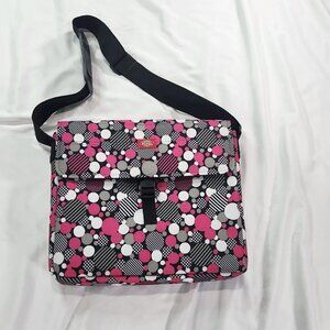 Dickies pink polka dot laptop bag